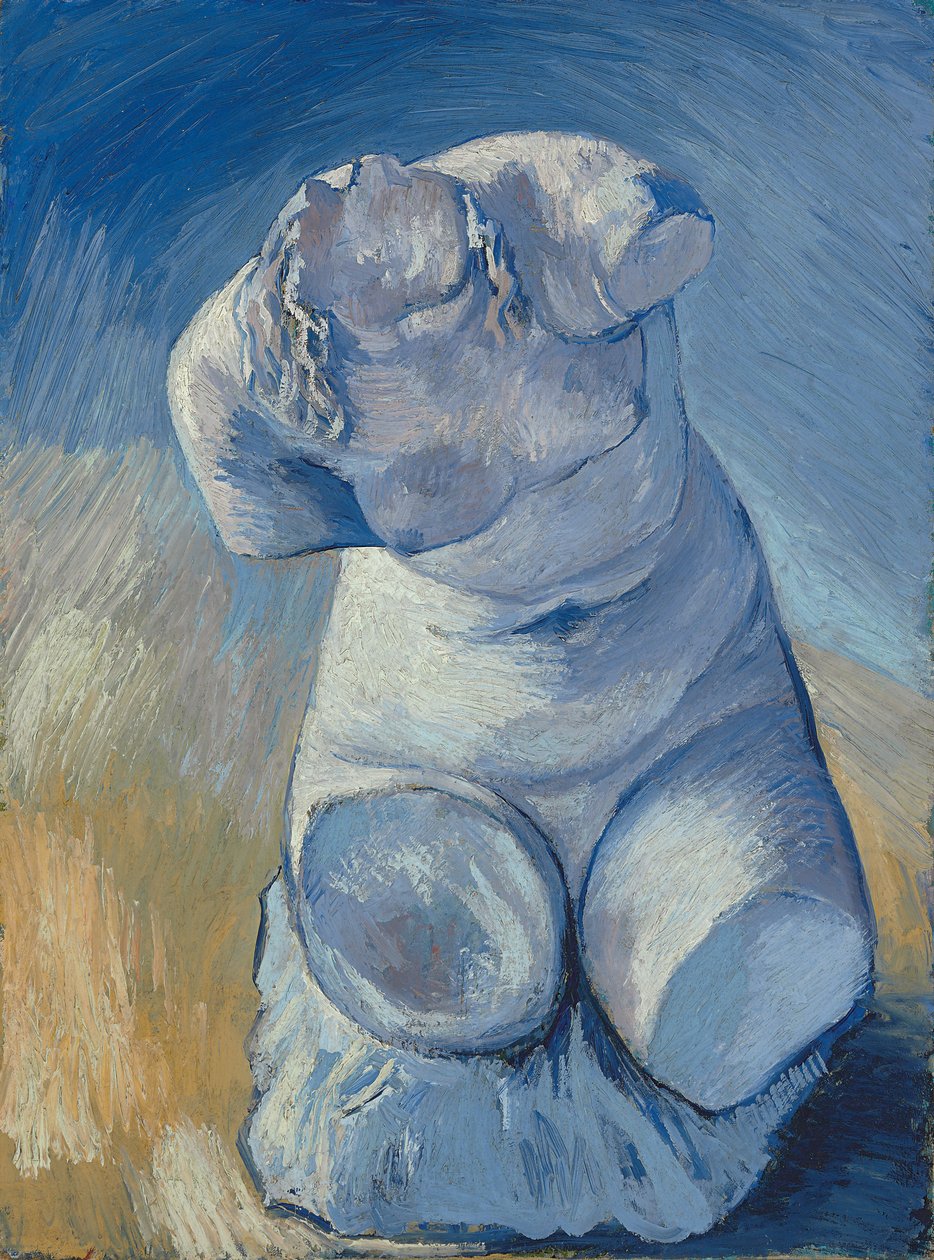 Gipsstatuette: Kvindetorso, set forfra; Gipsstatuette: Torso af en kvinde, set forfra, 1887 af Vincent van Gogh