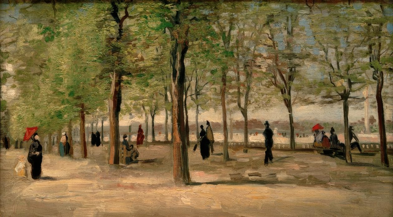 Promenade i Jardin du Luxembourg af Vincent van Gogh