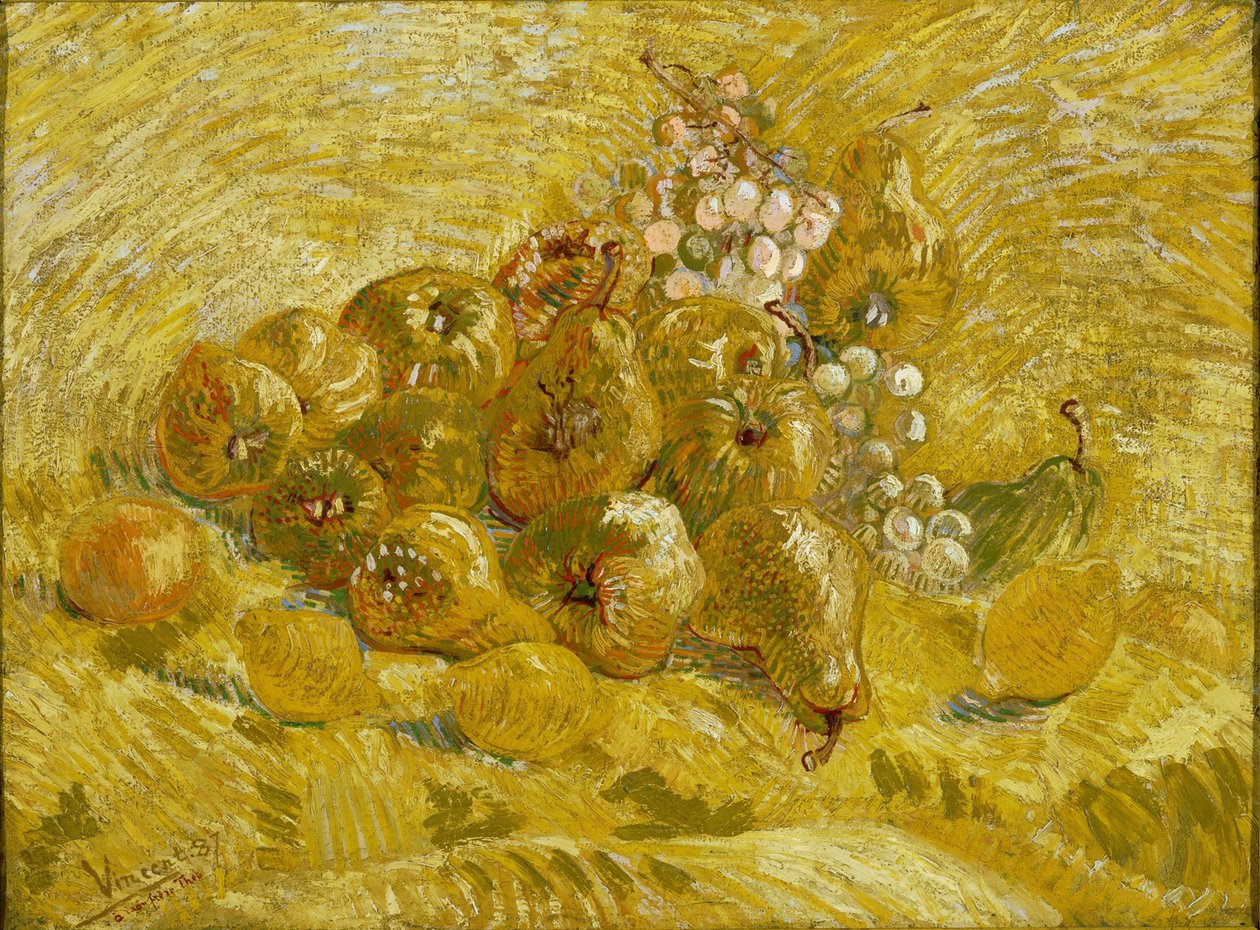 Kvæder, citroner, pærer og vindruer, 1887-1888 af Vincent van Gogh
