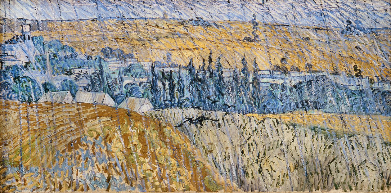 Regn - Auvers af Vincent van Gogh