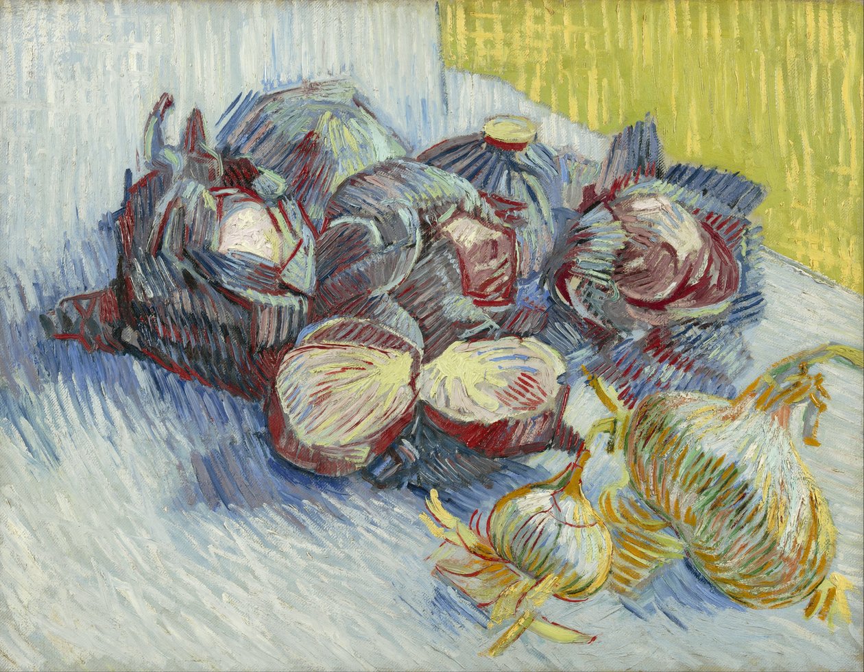 Rødkål og løg af Vincent van Gogh