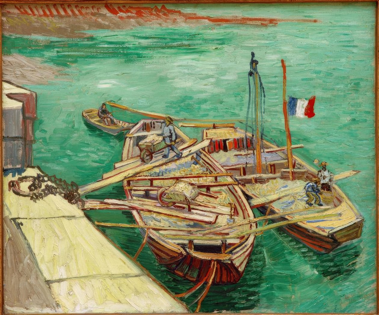 Rhonebarken af Vincent van Gogh
