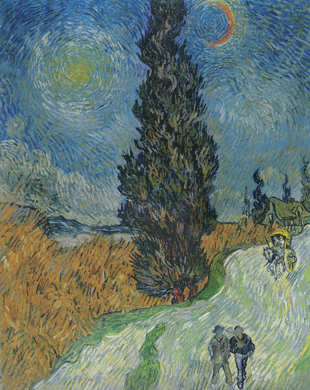 Vej med Cypresser af Vincent van Gogh