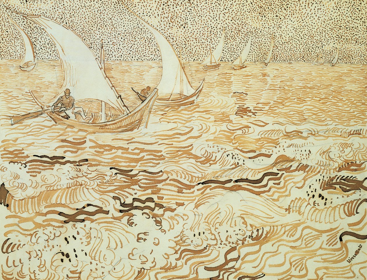 Havlandskab ved Saintes-Maries-de-la-Mer af Vincent van Gogh