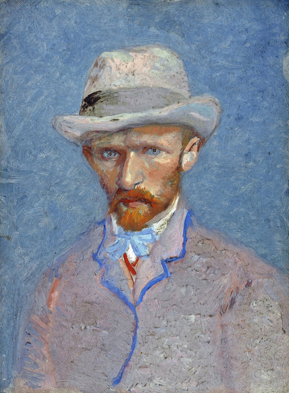 Selvportræt af Gogh, Vincent, van (1853-1890). Olie på pap, størrelse: 19x14,1 af Vincent van Gogh