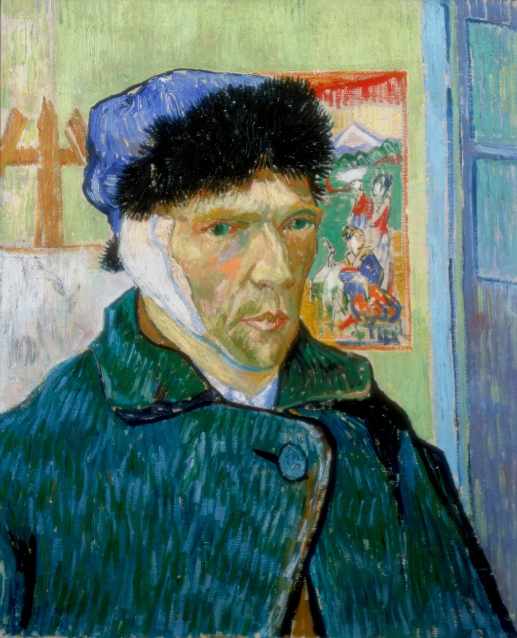 Selvportræt med bandageret øre, 1889 af Vincent van Gogh