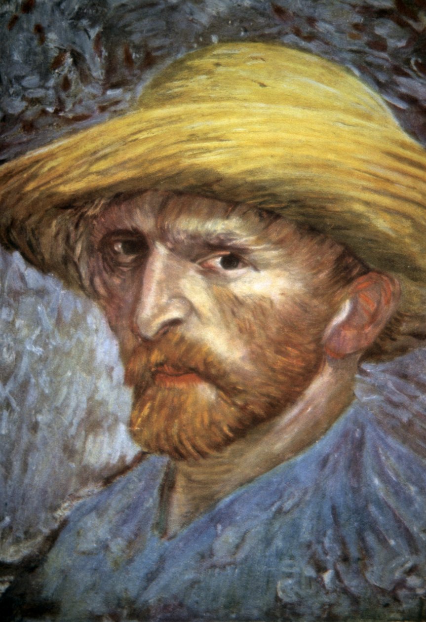 Selvportræt med stråhat, 1887 af Vincent van Gogh