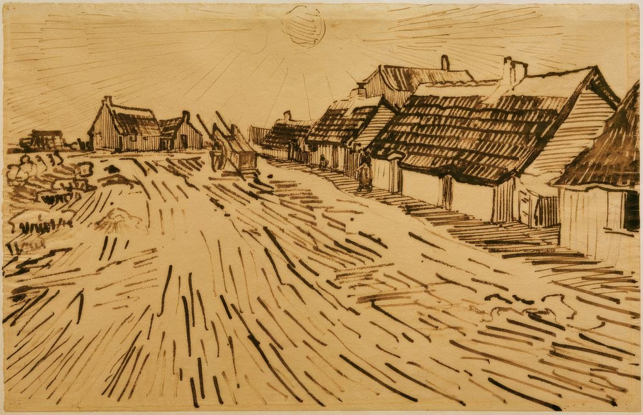 Solrige huse i Les Saintes-Maries-de-la-Mer af Vincent van Gogh