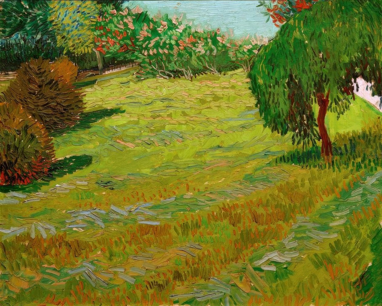 Solrig eng: park ved af Vincent van Gogh