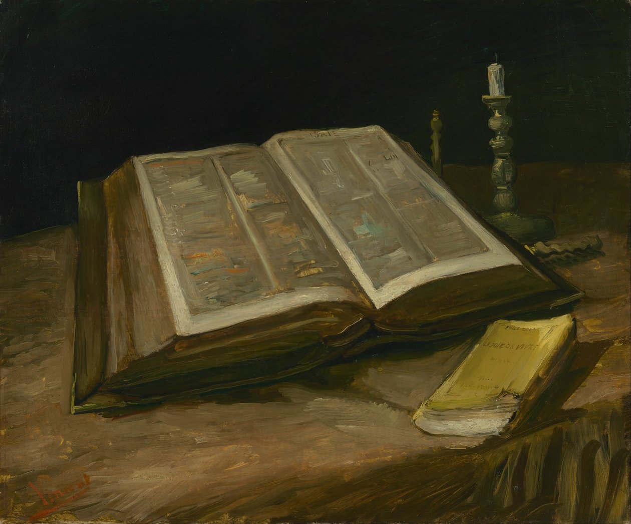Stilleben med Bibelen af Vincent van Gogh
