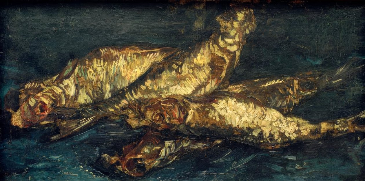 Stilleben med kippers af Vincent van Gogh