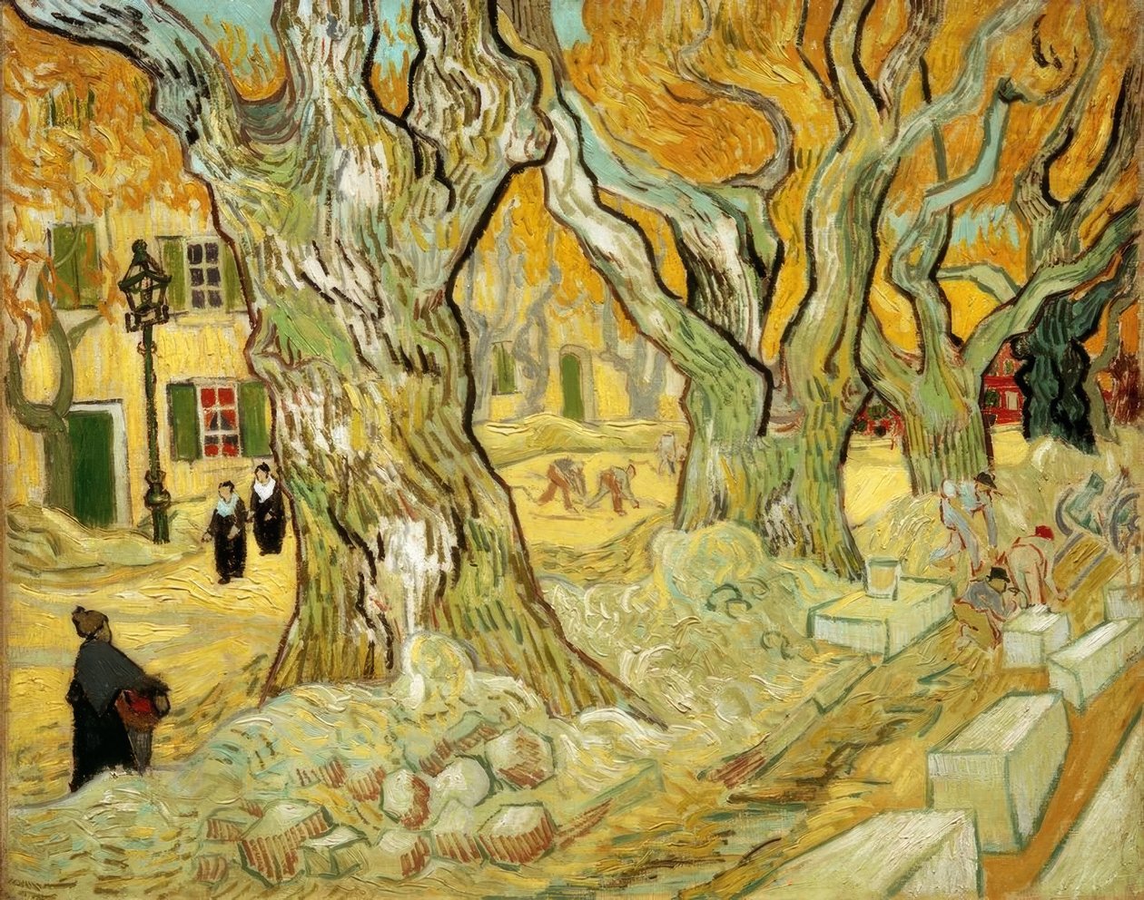 Vejarbejdere i Saint-Remy af Vincent van Gogh