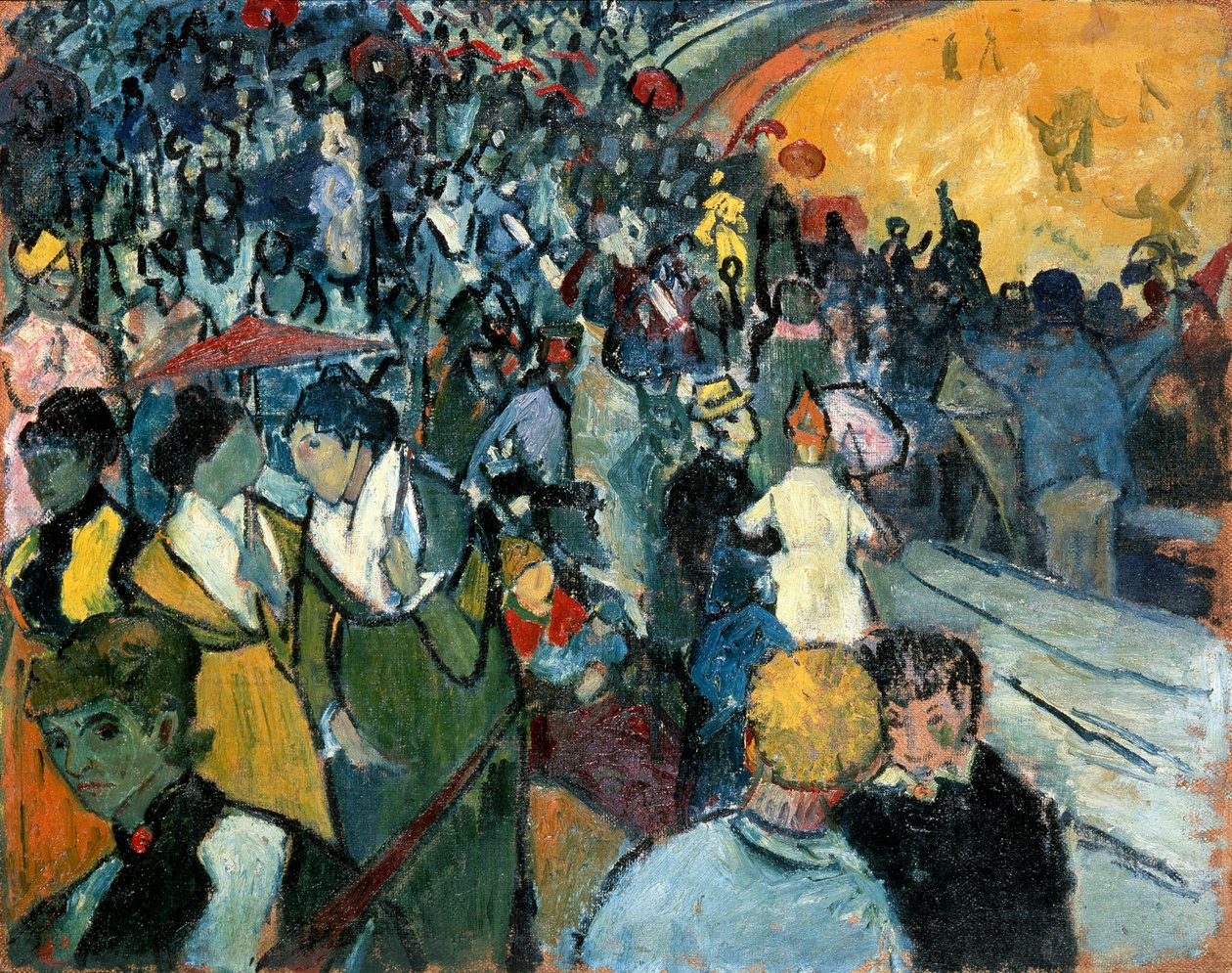 Arenaen i Arles, 1888. af Vincent van Gogh