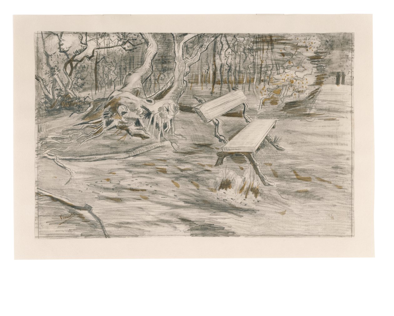 Bænken, 1882 af Vincent van Gogh