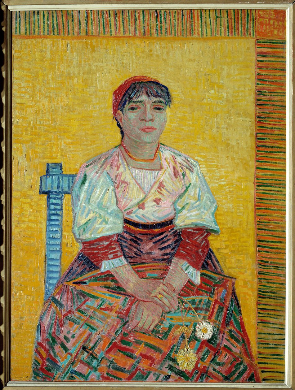 Italieneren eller portrættet af Agostina Segatori, protektor for et parisisk kabaretmaleri af Vincent van Gogh (1853-1890) 1887 Søn. 0,81x0,6 m Paris, Musee d