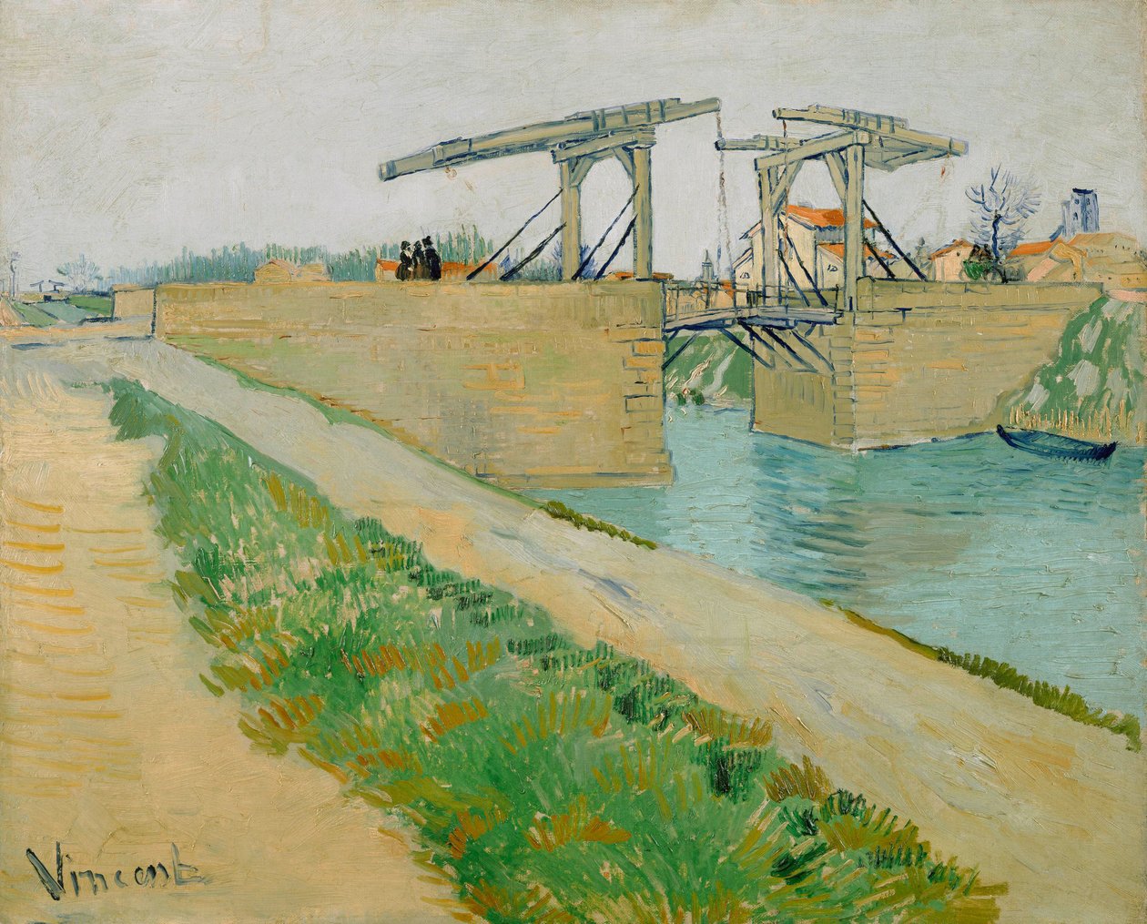 Langlois-broen, marts 1888 (olie på lærred) af Vincent van Gogh