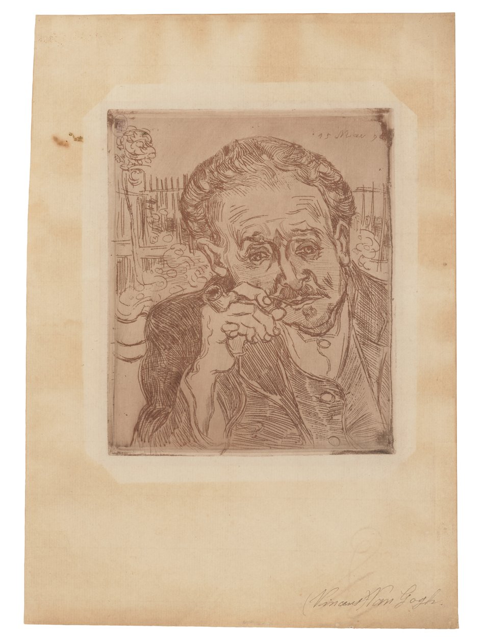 Manden med piben: Portræt af doktor Gachet af Vincent van Gogh