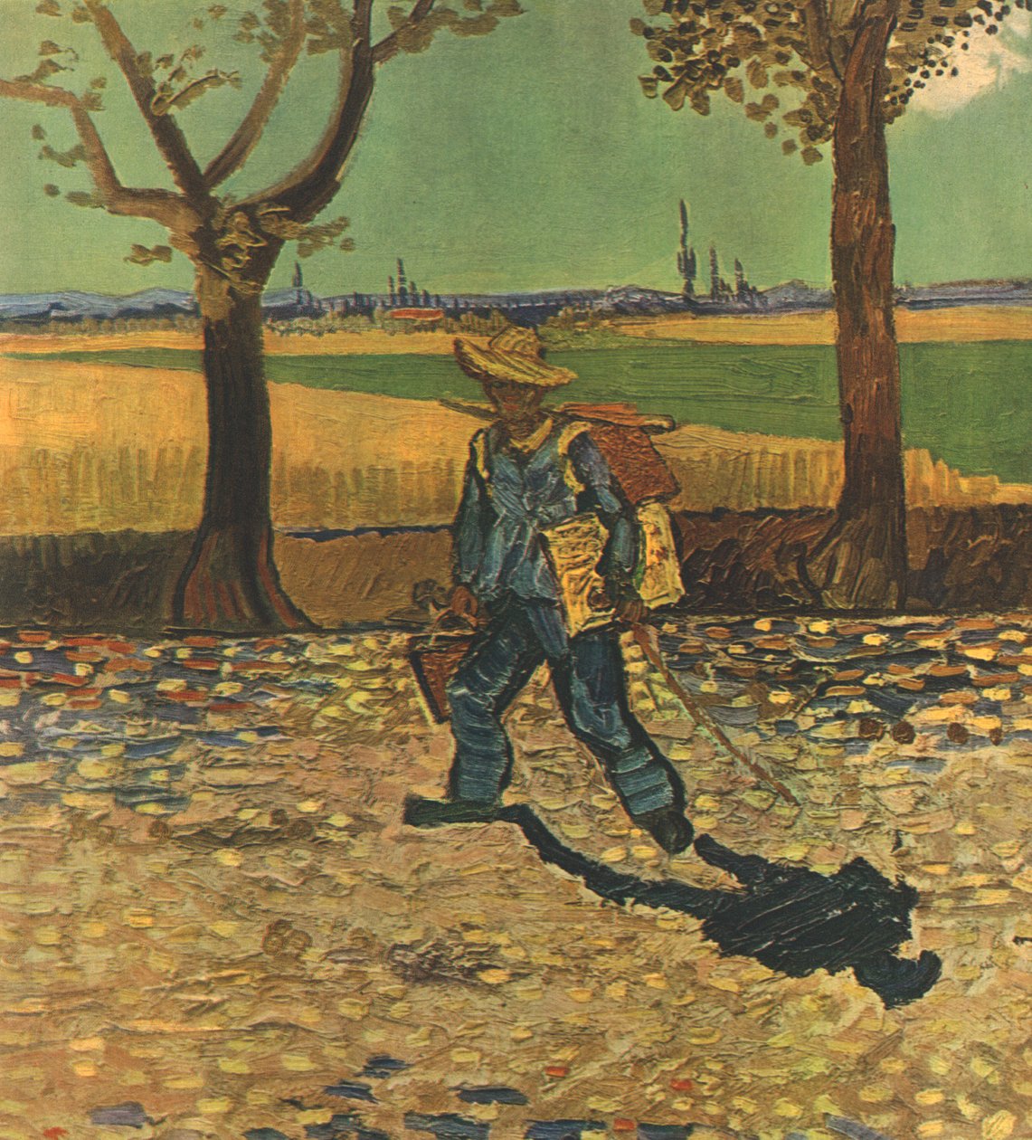 Maleren på vej til arbejde, eller vejen til Tarascon, august 1888, 1947. af Vincent van Gogh