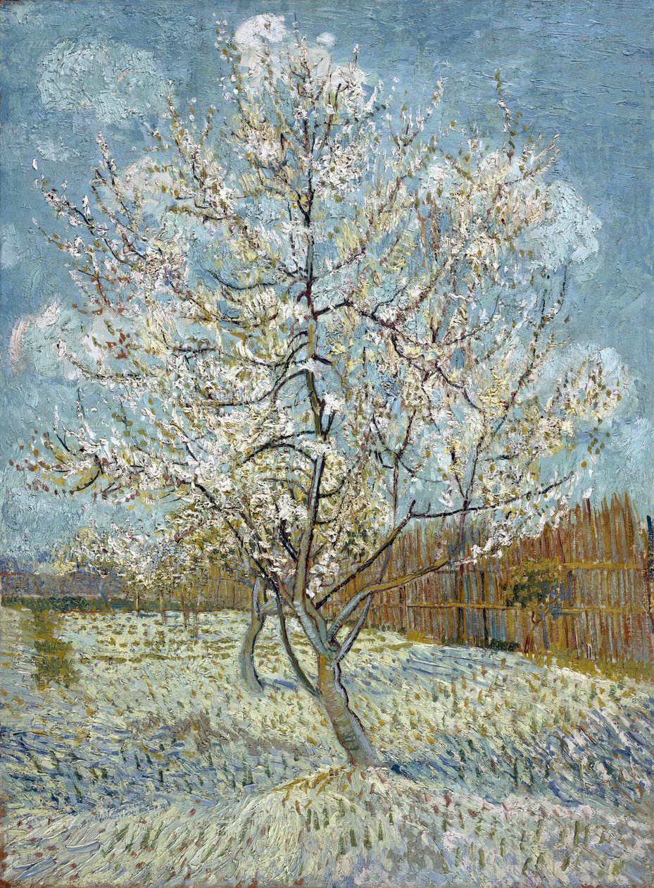 Det lyserøde ferskentræ af Vincent van Gogh