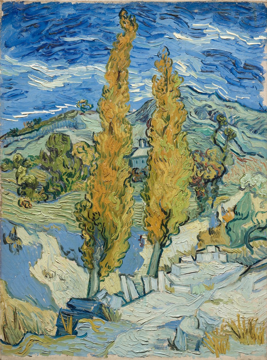Poplerne i Saint-Rémy, 1889 af Vincent van Gogh