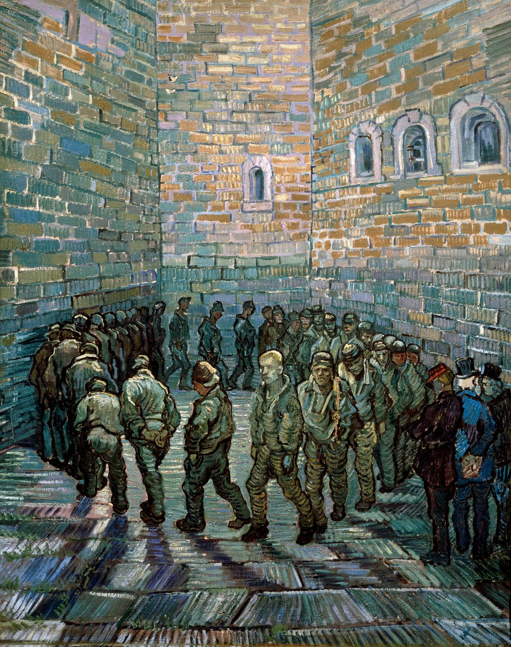 Fængselsgården, 1890. af Vincent van Gogh