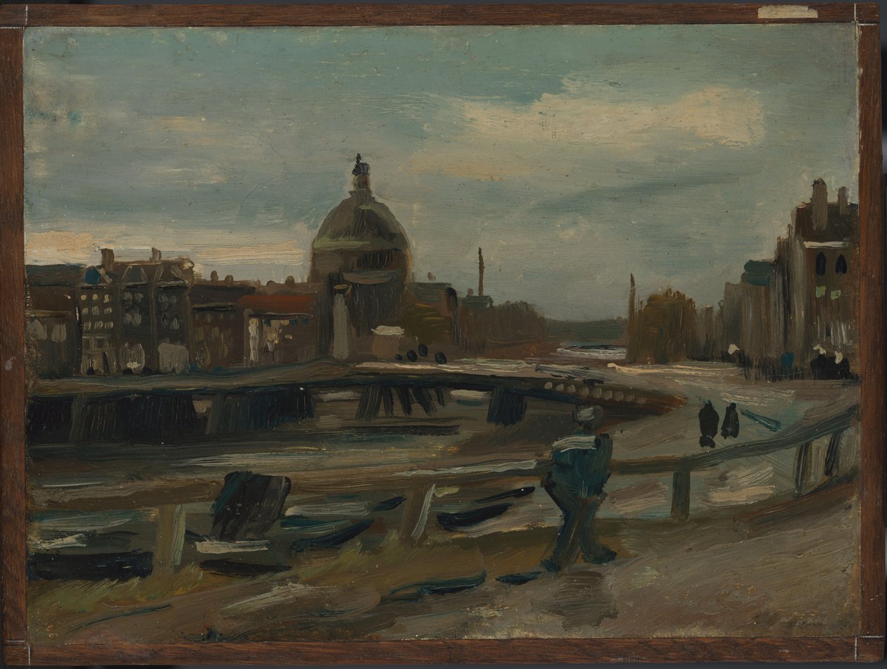 Singel nær den lutherske kirke i Amsterdam af Vincent van Gogh