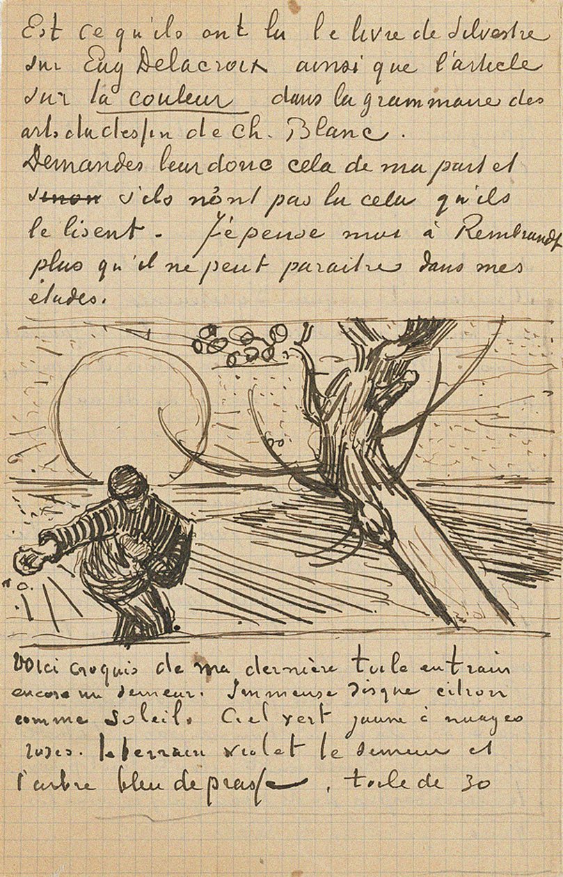 Såmanden, Brev til Theo fra Arles, ca. 25 november 1888 af Vincent van Gogh