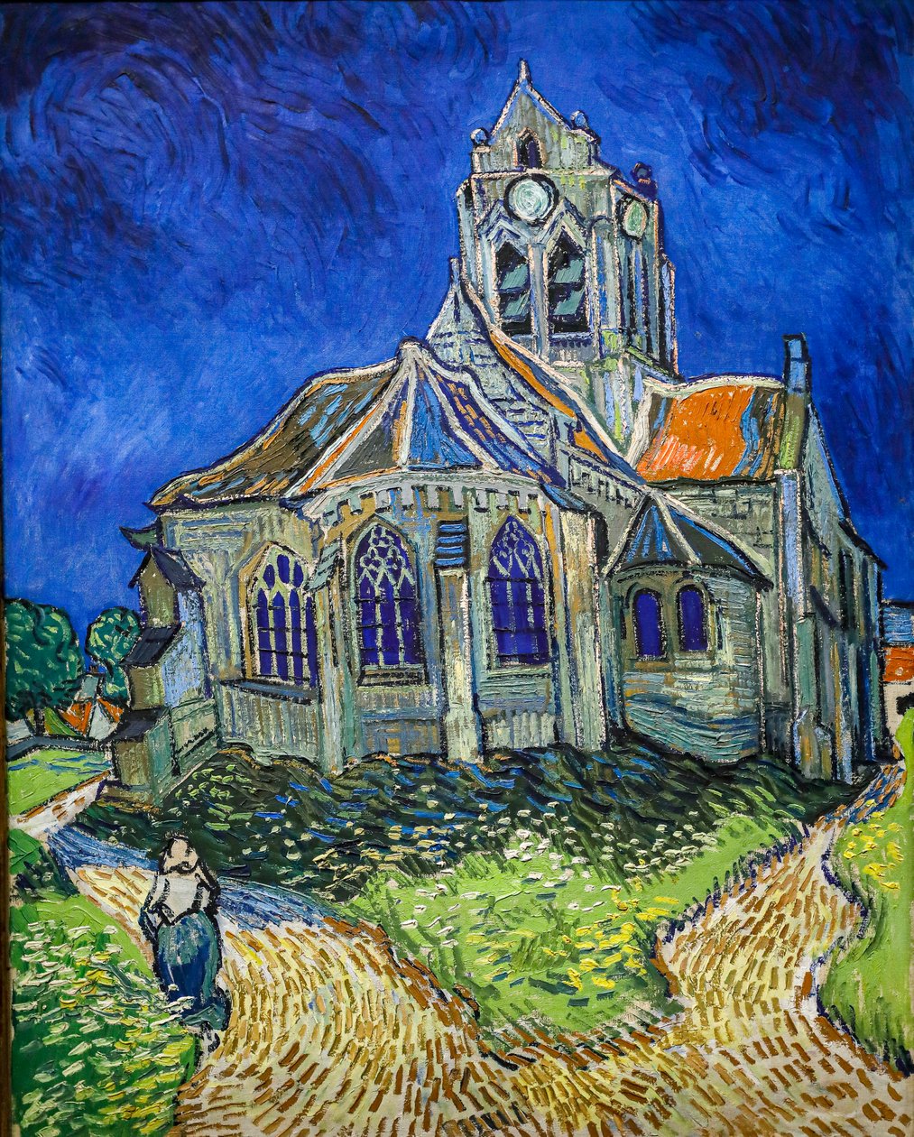 Kirken i Auvers-Sur-Oise, udsigt fra chevet af Vincent van Gogh