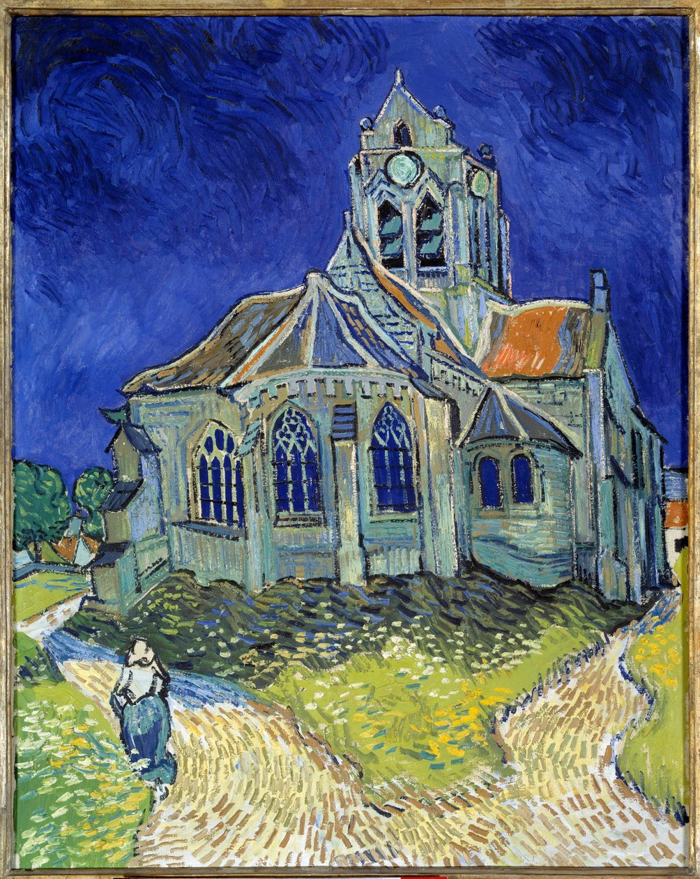 Auvers-sur-Oisen kirkko af Vincent van Gogh