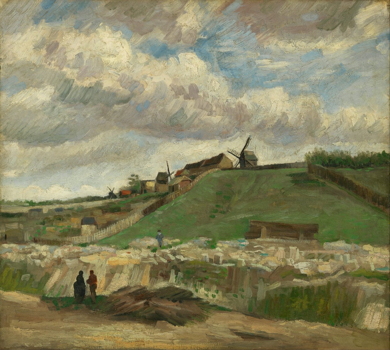 Montmartre-bakken med stenbruddet af Vincent van Gogh