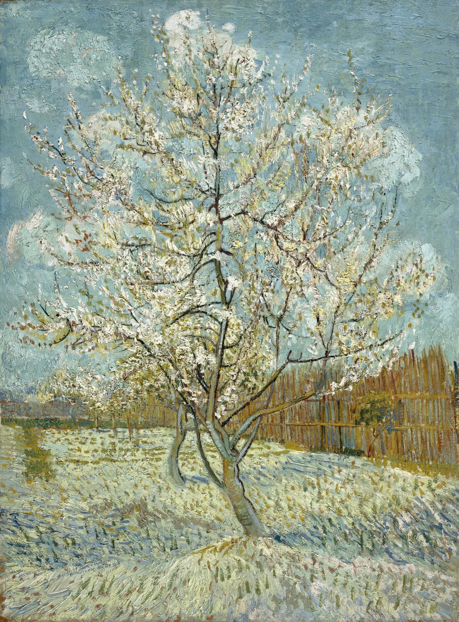 Det lyserøde ferskentræ af Vincent van Gogh