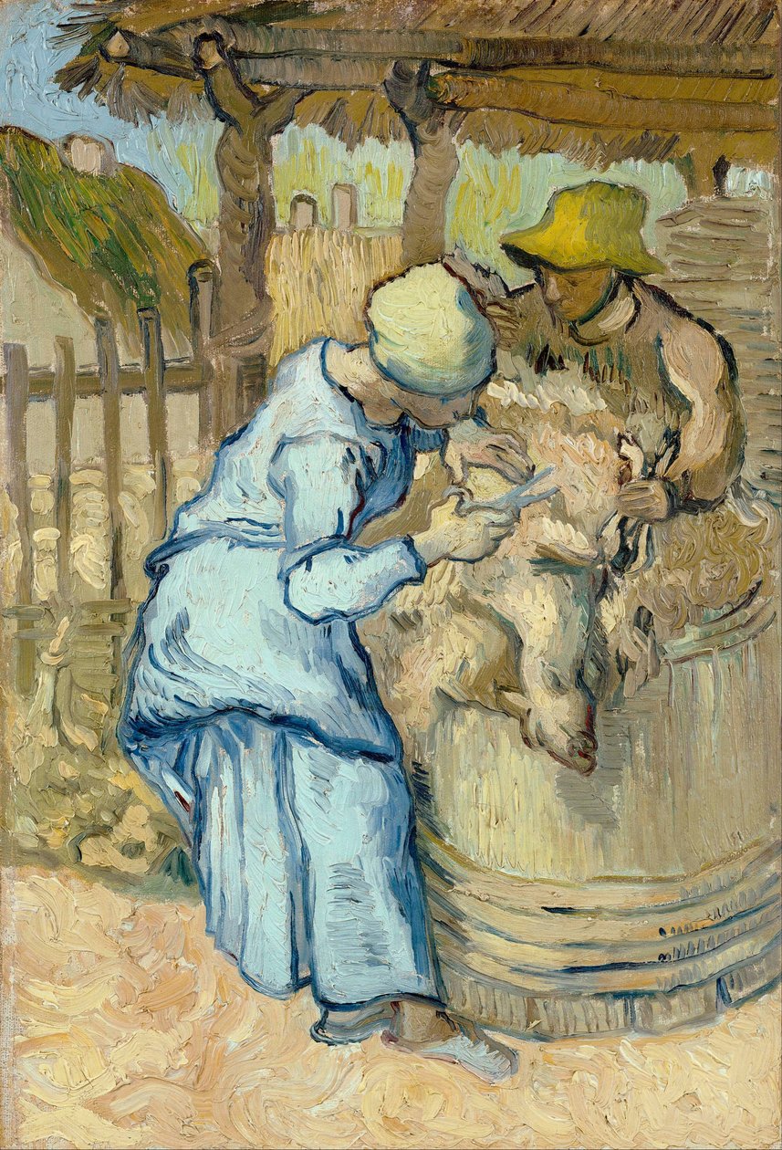 Fåreklipperen (efter Millet) af Vincent van Gogh