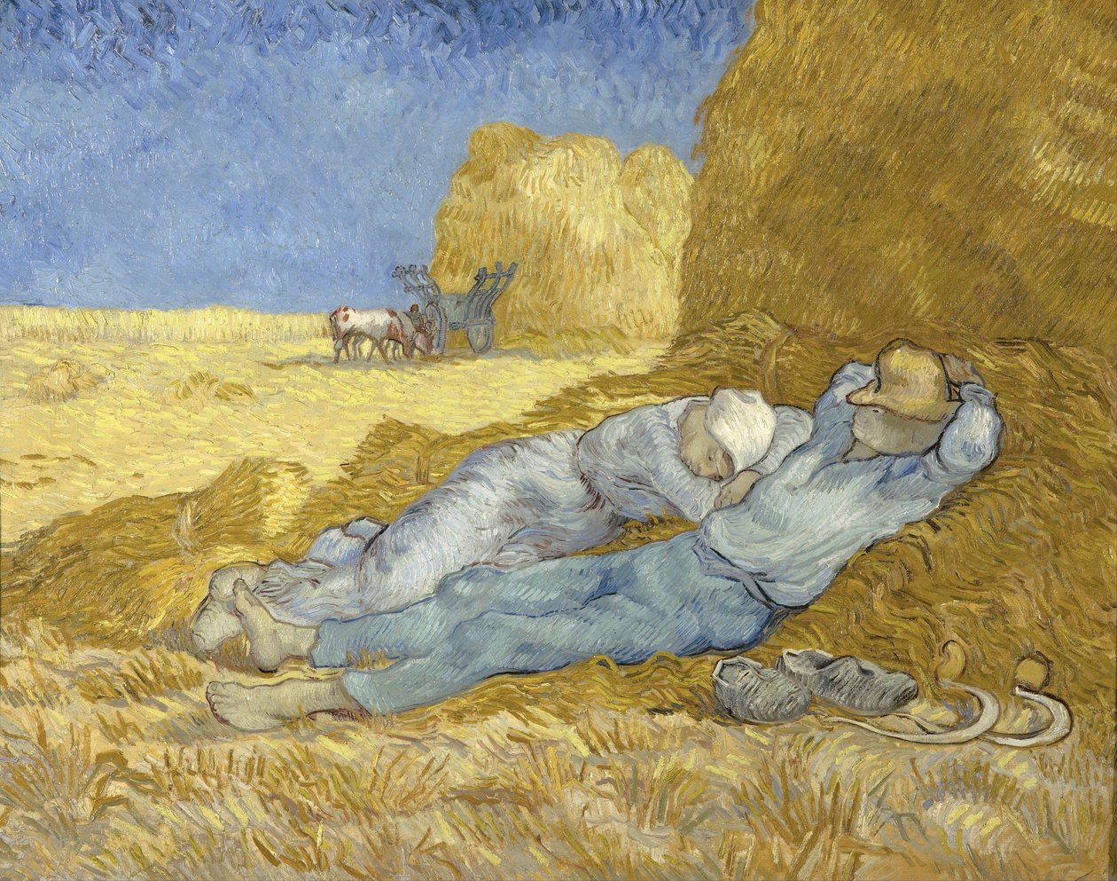 Siestaen efter Millet, 1890 af Vincent van Gogh