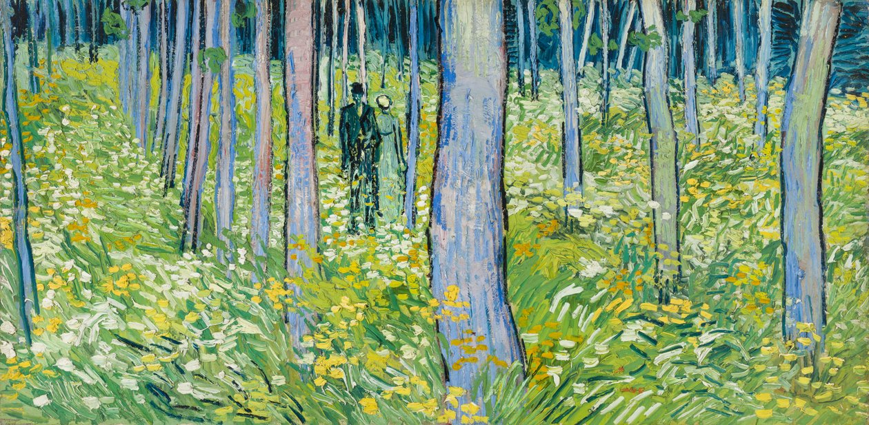Undervækst med to figurer af Vincent van Gogh