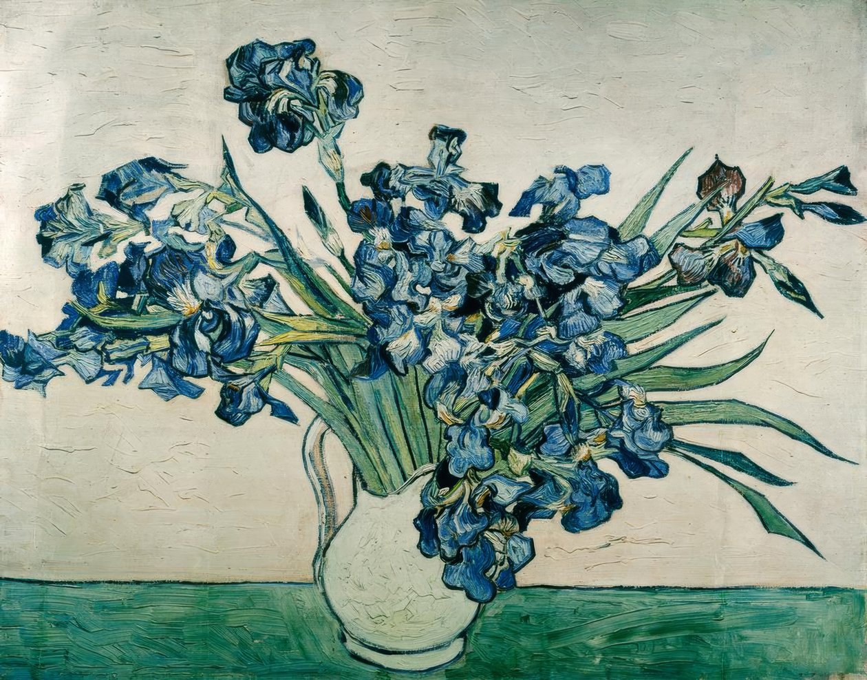 Vase med iris af Vincent van Gogh