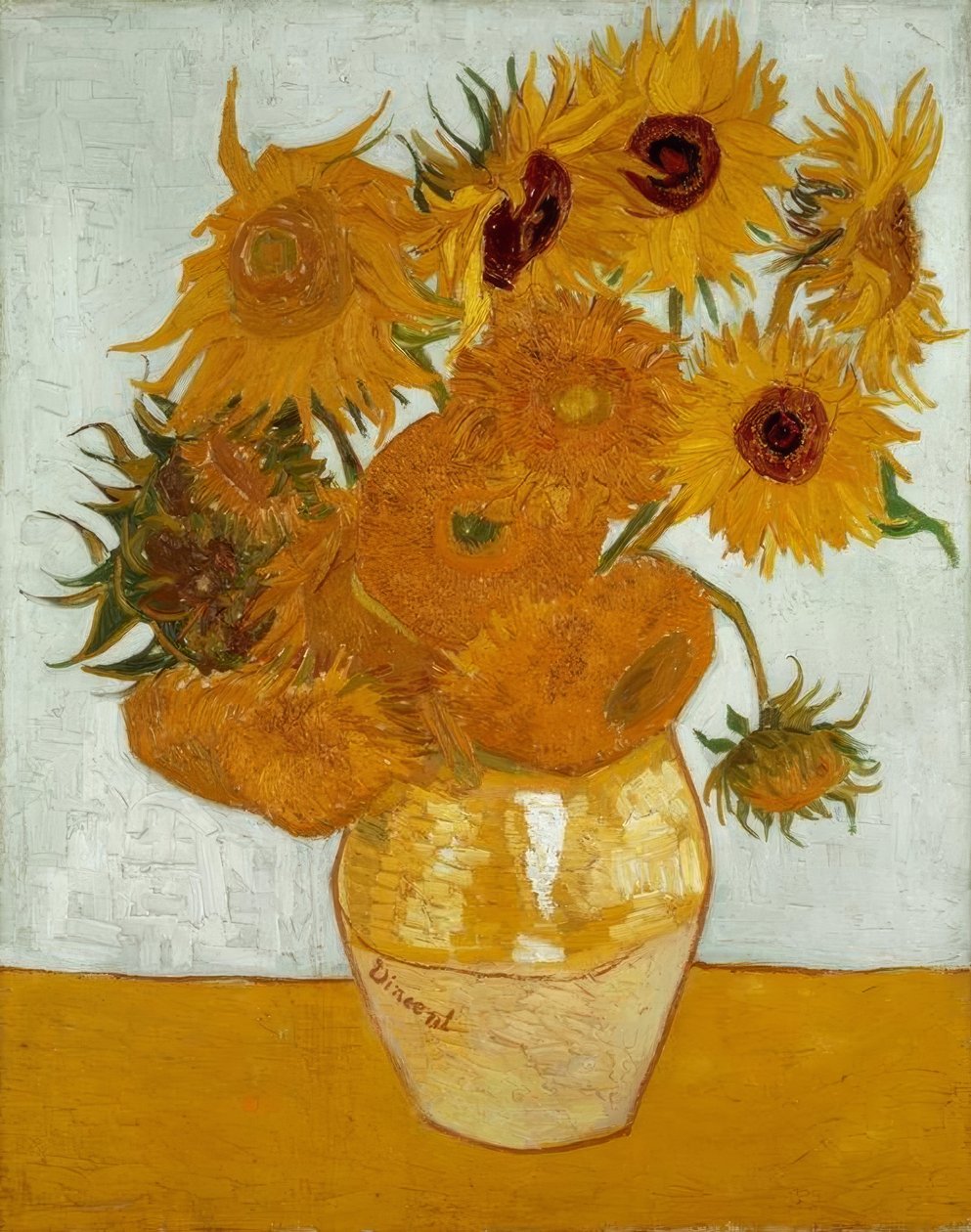 Vase med solsikker af Vincent van Gogh