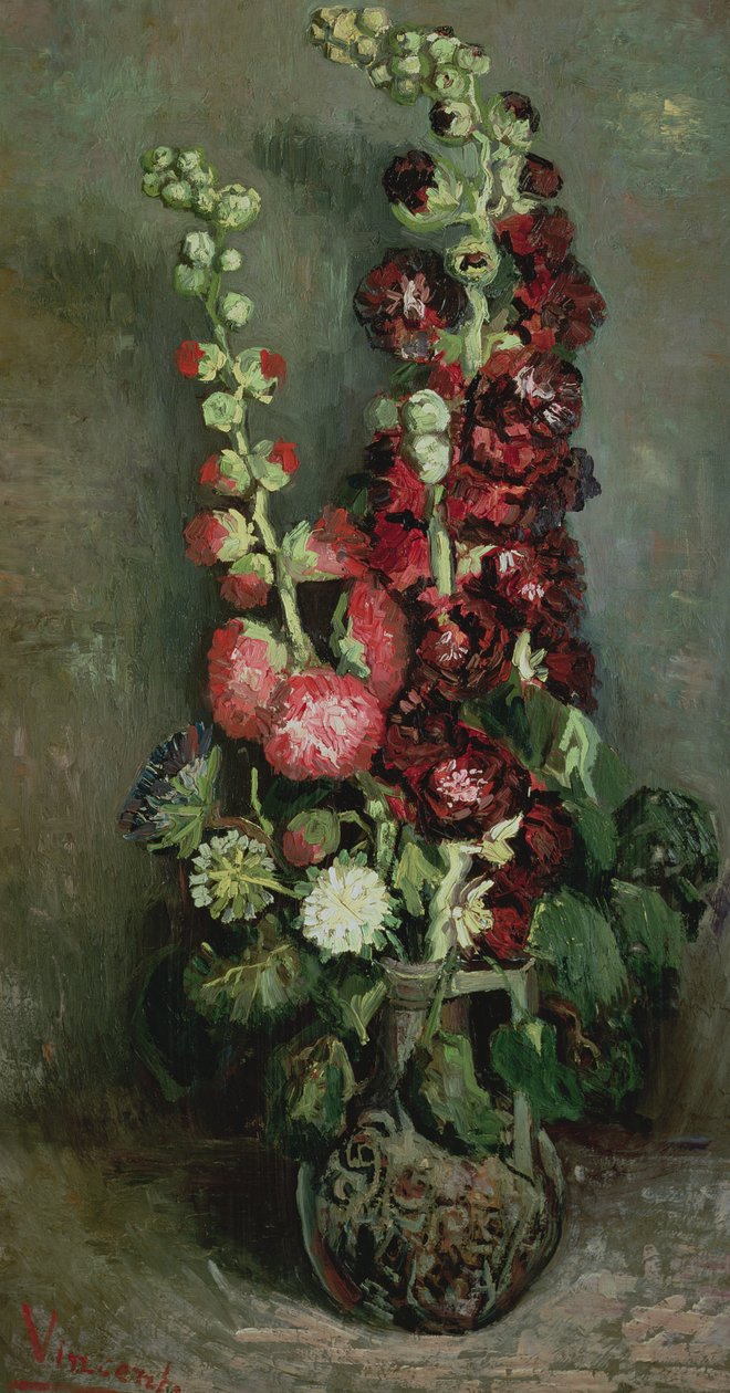 Vase af stokroser, 1886 af Vincent van Gogh