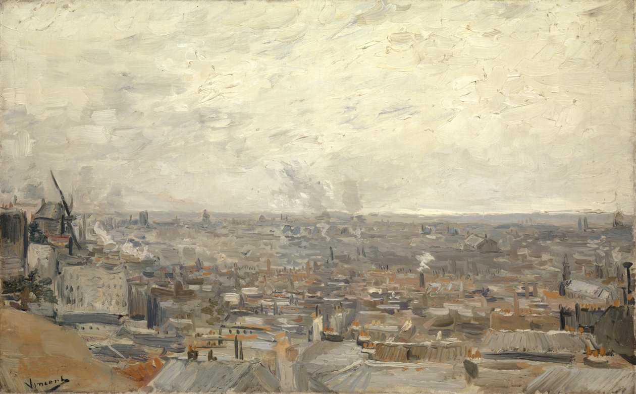 Udsigt fra Montmartre af Vincent van Gogh