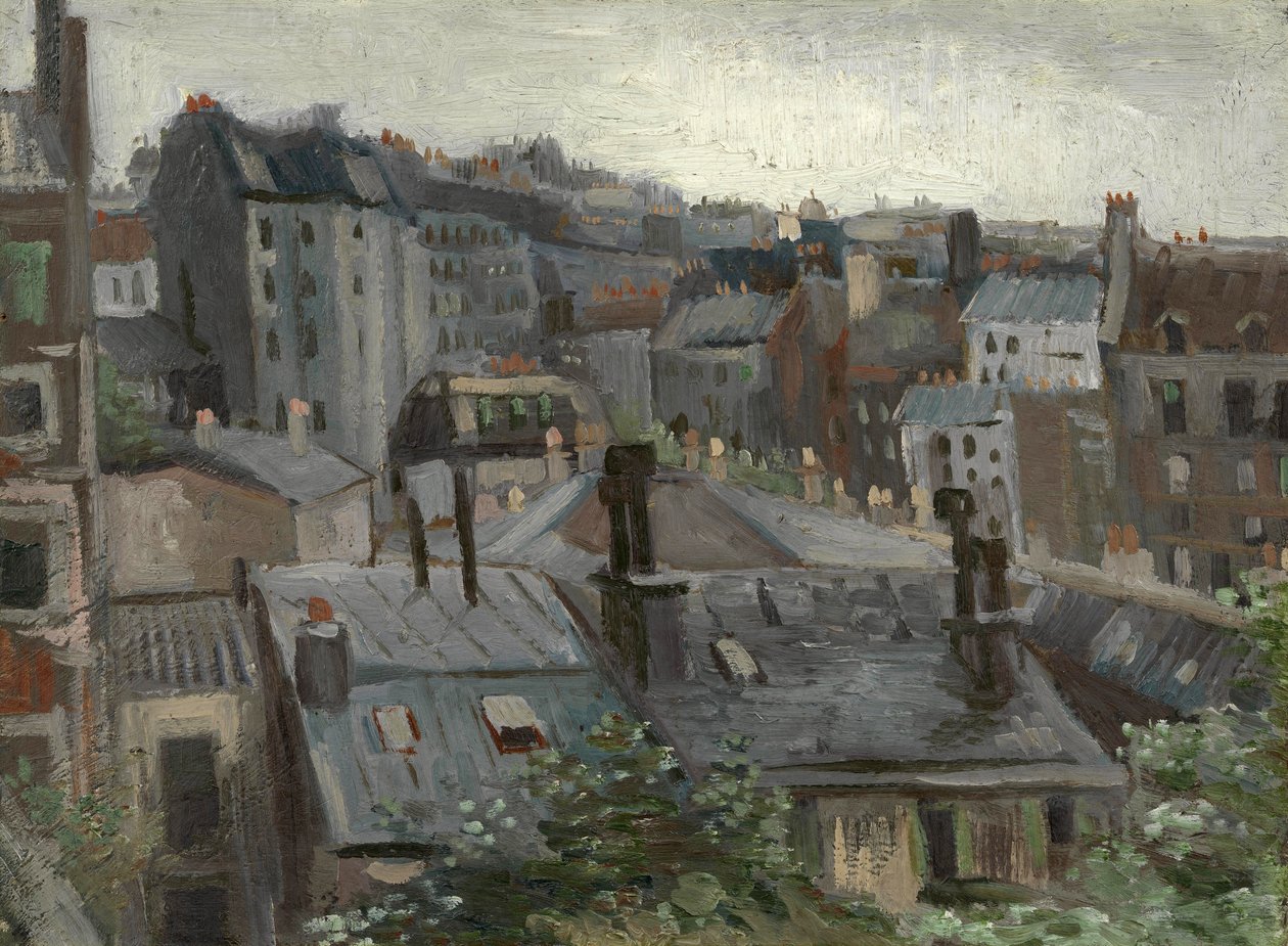 Udsigt fra Vincents Studio par Gogh, Vincent, van (1853-1890). Olie på pap, størrelse: 30,1x40,8 af Vincent van Gogh