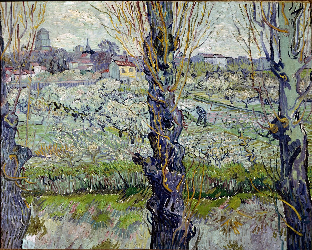 Udsigt over Arles. Maleri af Vincent Van Gogh (1853-1890) af Vincent van Gogh