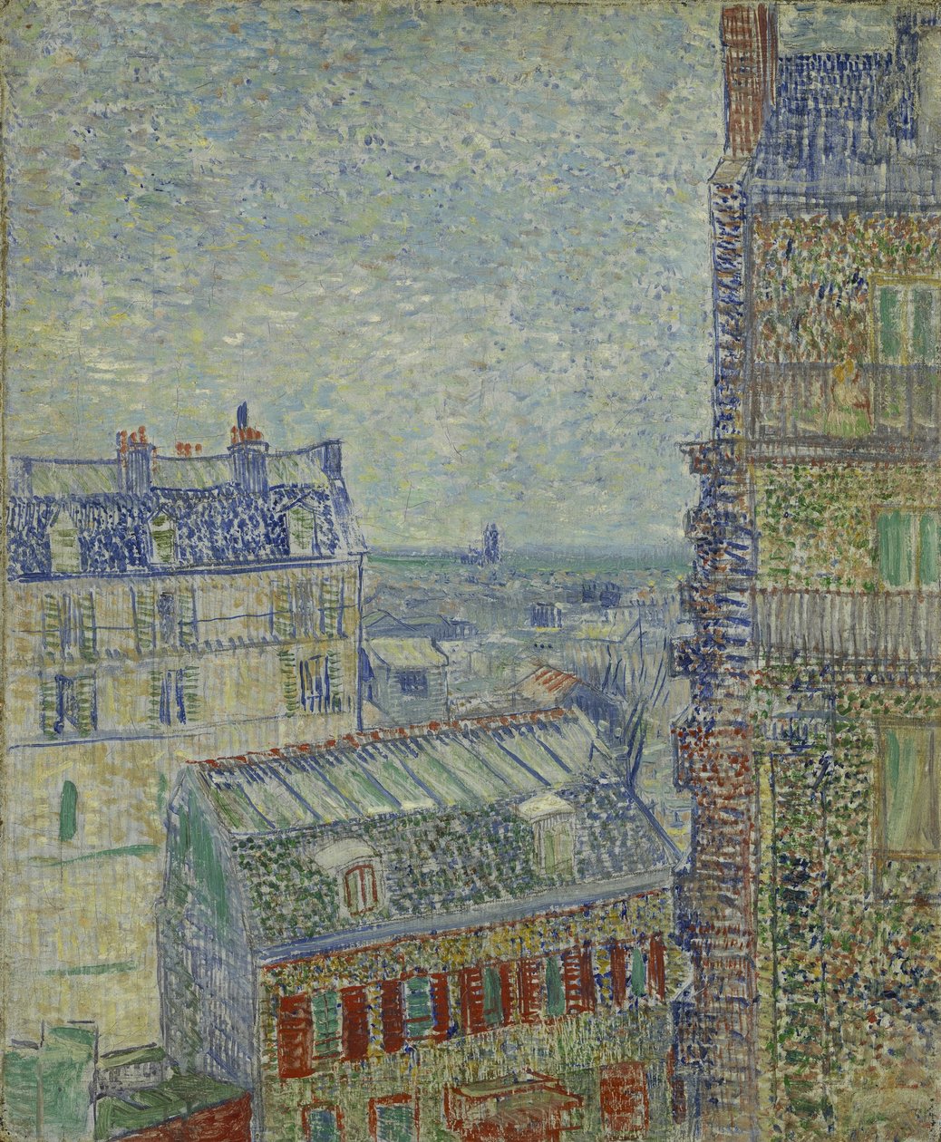Udsigt over Paris fra Theos lejlighed i rue Lepic af Vincent van Gogh