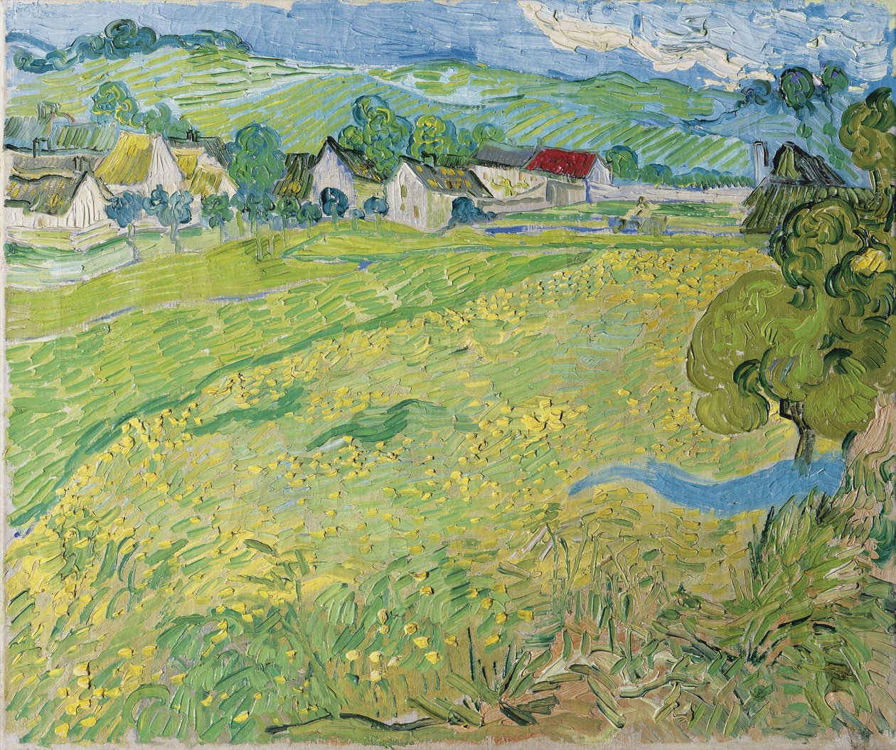 Udsigt over Vessenots i Auvers, 1890 af Vincent van Gogh