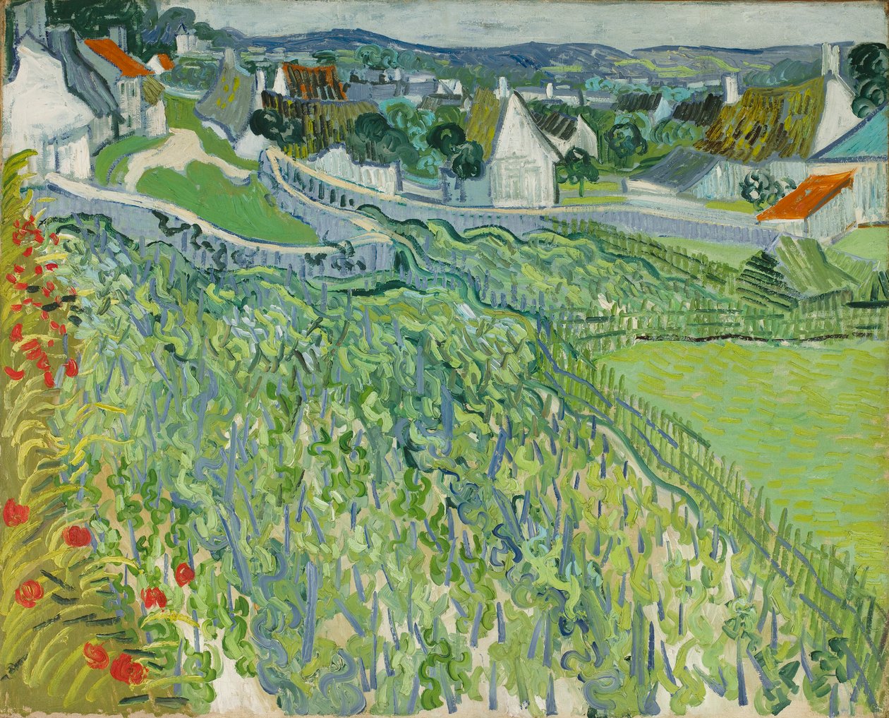 Vinmarker i Auvers af Vincent van Gogh