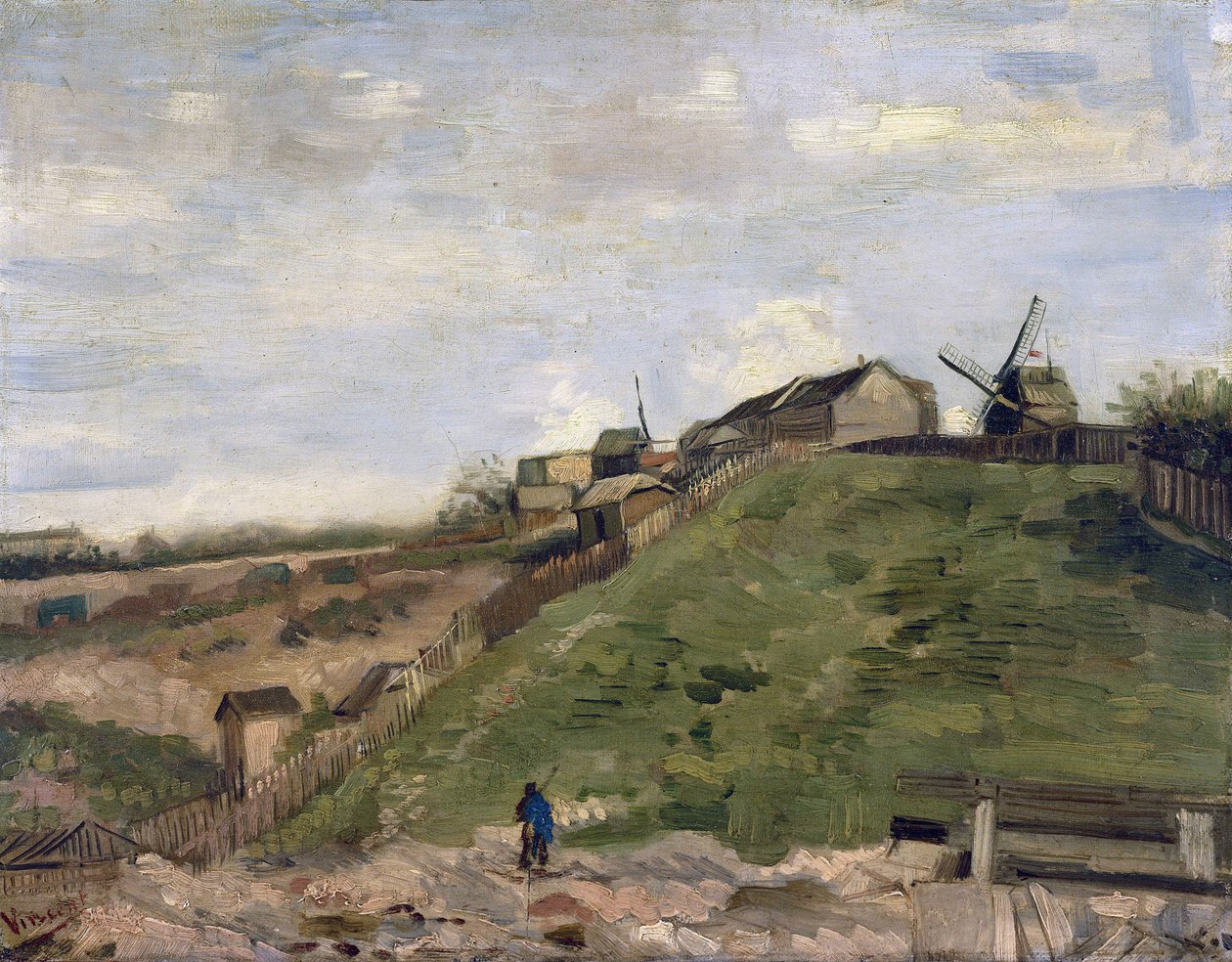 "" Udsigt over Butte Montmartre med stenbrudet "" (Bakken i Montmartre med stenbrud) Maleri af Vincent van Gogh (1853-1890) 1886 Dim 32 X 41 cm Amsterdam, Van Gogh museum af Vincent van Gogh