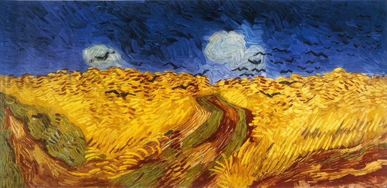 Hvedemark med ravne af Vincent van Gogh