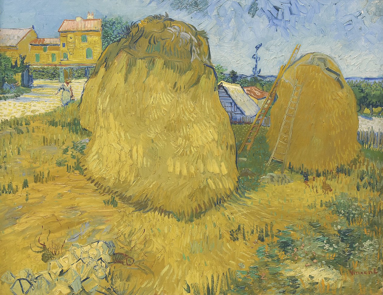 Hvedestakke i Provence, ca. 1888 (olie på lærred) af Vincent van Gogh