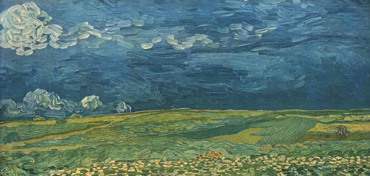 Wheatfields under Thunderclouds, juli 1890, 1947. af Vincent van Gogh
