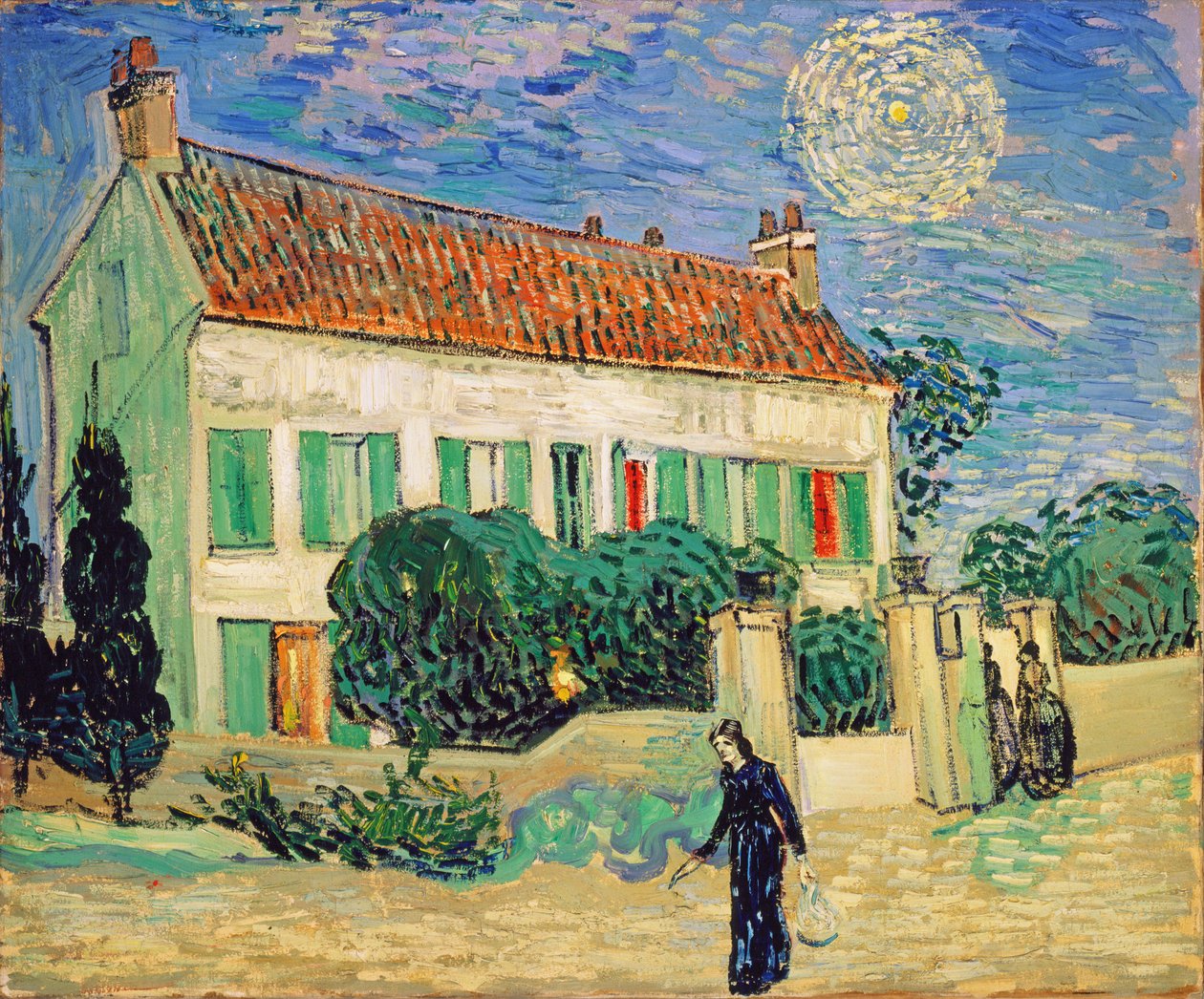 Hvide Hus om natten af Vincent van Gogh