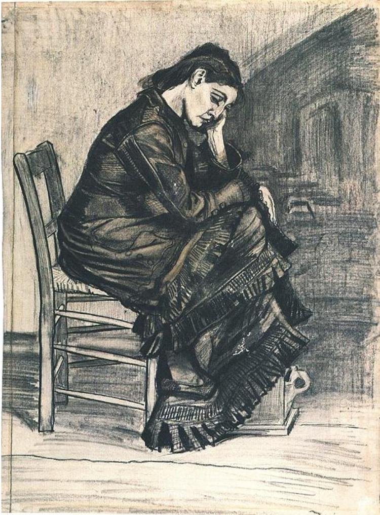 Kvinde sorg F935 Vincent van Gogh af Vincent van Gogh