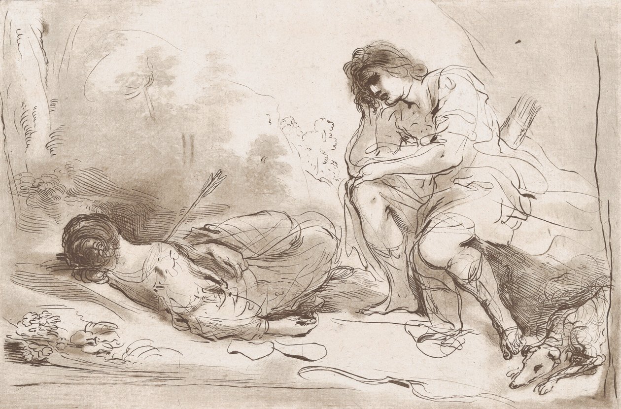 Cephalus og Procris, 1764-98. af Vincenzio Vangelisti